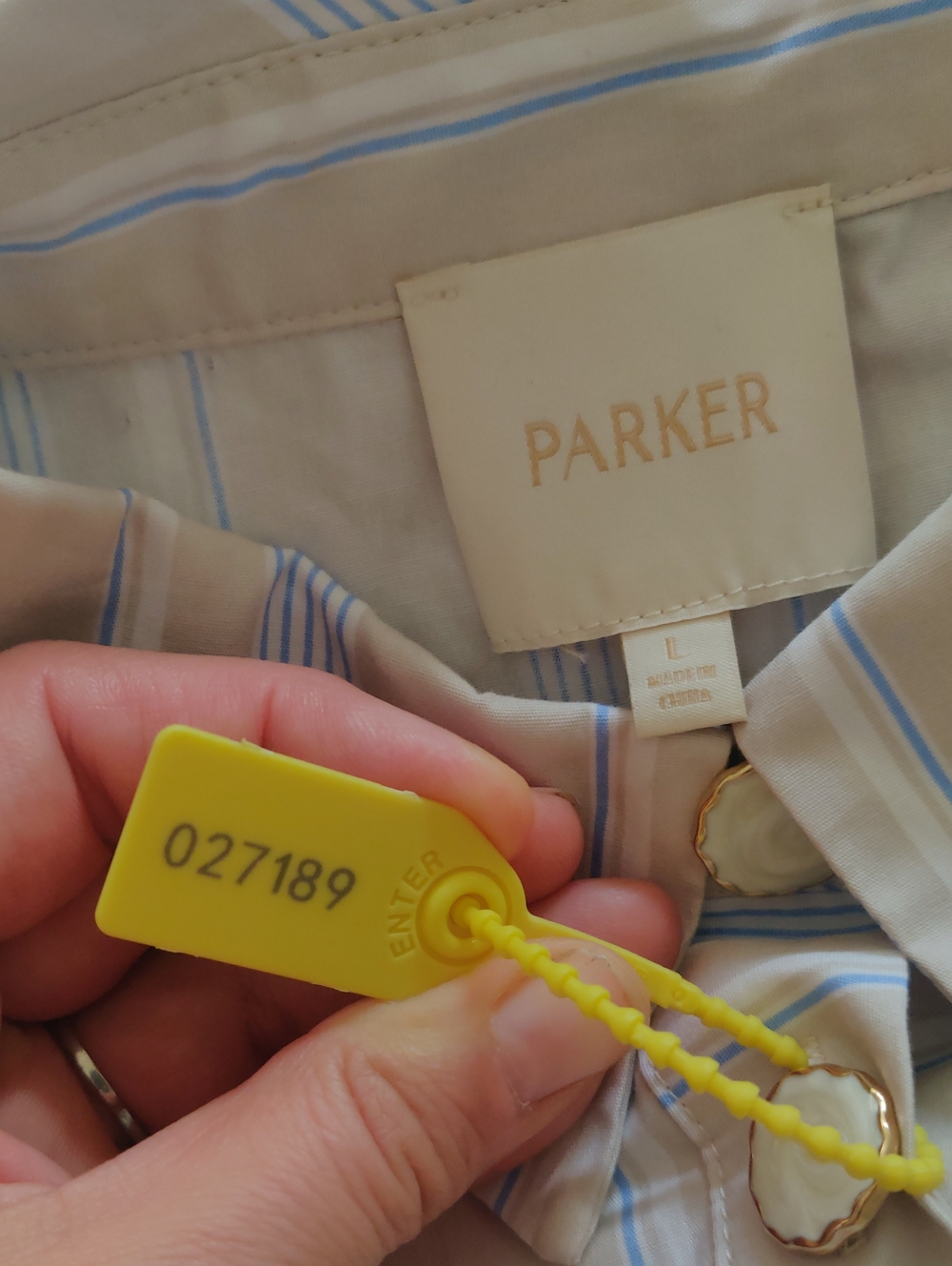 New! Parker Sleeveless Collared Stripe Maxi Dress Y2K Cottagecore Shabby Chic - Picture 14 of 14